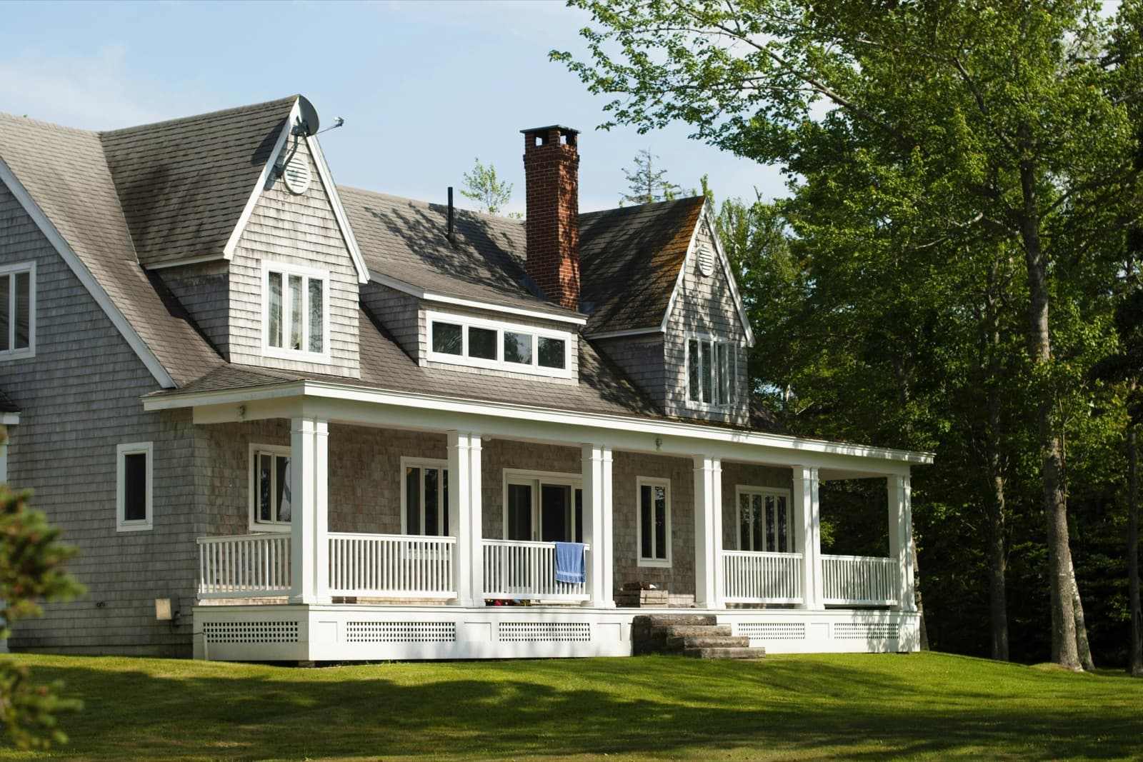 Home overlooking an exposed coastline