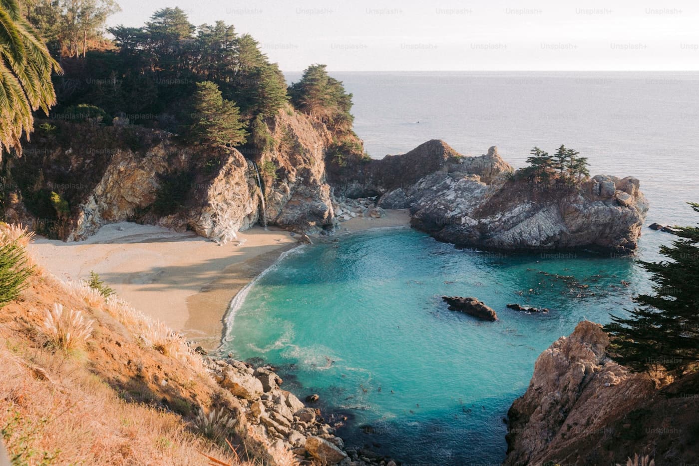 Scenic view of the California coast in California