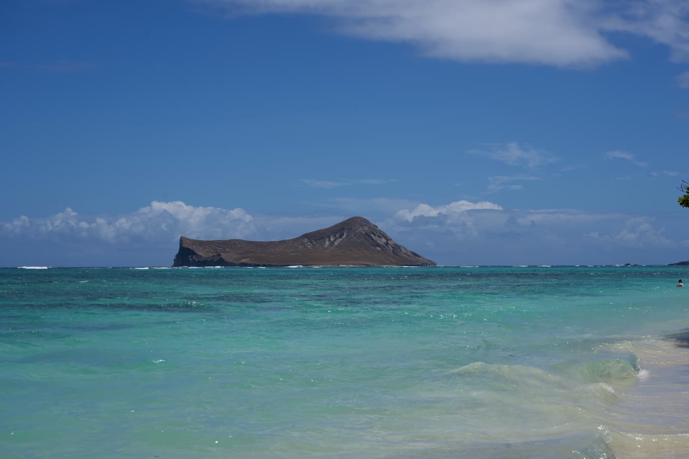 Scenic view of a turquoise Hawaiian coastline in Hawaii